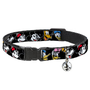Cat Collar Breakaway - Disney The Sensational Six Smiling Faces Black Breakaway Cat Collars Disney