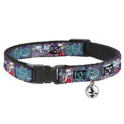 Cat Collar Breakaway - Nightmare Before Christmas Lock Shock & Barrel Group Pose Masks Purples Breakaway Cat Collars Disney