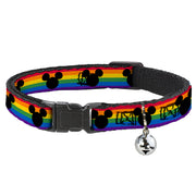 Breakaway Cat Collar with Bell - Mickey Mouse Ears Icon Rainbow Pride Flag Breakaway Cat Collars Disney