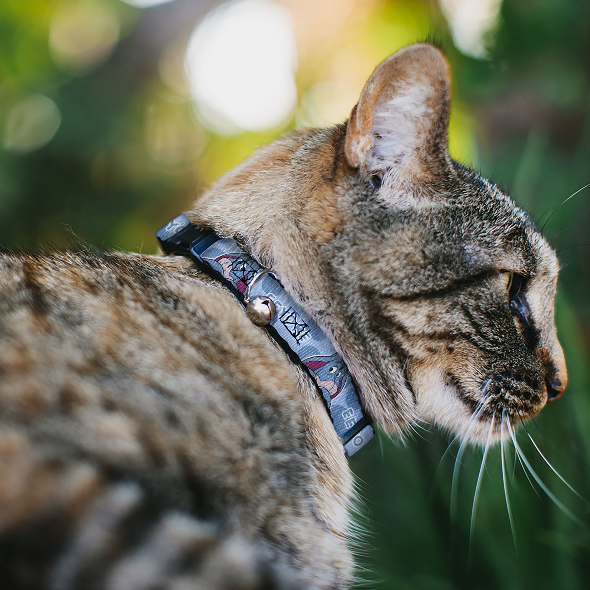 Cat Collar Breakaway with Bell - Winnie the Pooh Eeyore Text and Expression Close-Up Dot Blues Breakaway Cat Collars Disney