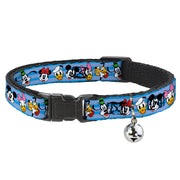 Cat Collar Breakaway with Bell - Disney The Sensational Six Smiling Faces Stripe Blues Breakaway Cat Collars Disney