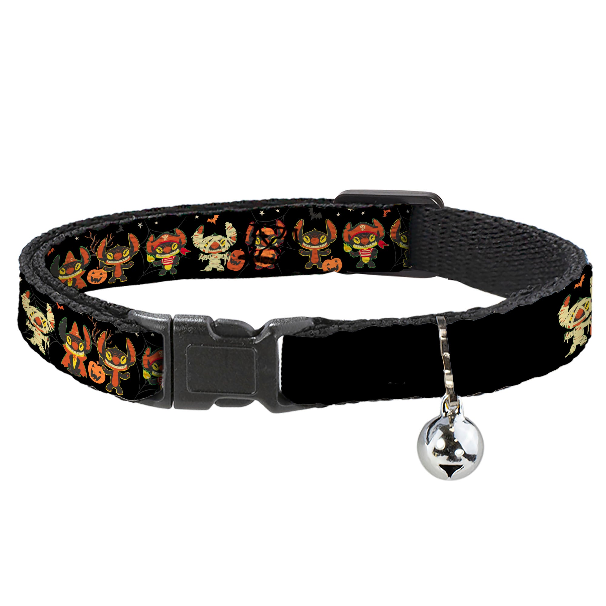 Cat Collar Breakaway with Bell - Lilo and Stitch Halloween Stitch Dress Up Poses Black Breakaway Cat Collars Disney