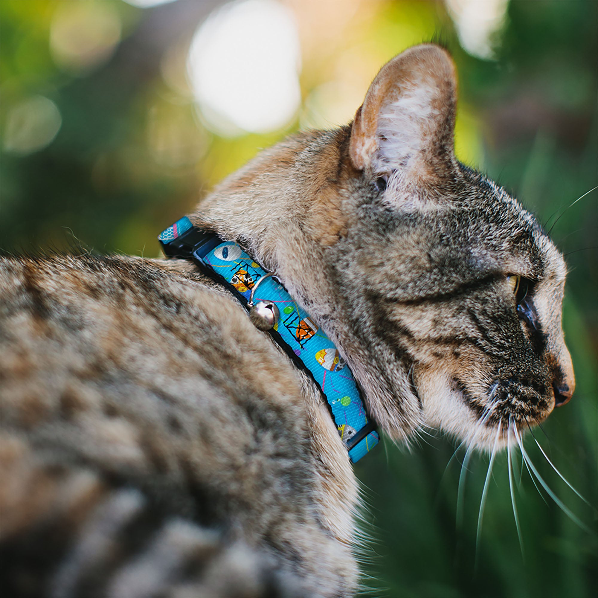 Cat Collar Breakaway with Bell - Pixar Holiday Collection Easter Egg Characters Scattered Blue Breakaway Cat Collars Disney