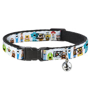Cat Collar Breakaway with Bell - Pixar Holiday Collection Nutcracker Characters Lineup Stars White Blues Breakaway Cat Collars Disney