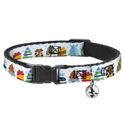 Cat Collar Breakaway with Bell - Pixar Holiday Collection Character Gifts Lineup Stars White Blues Breakaway Cat Collars Disney
