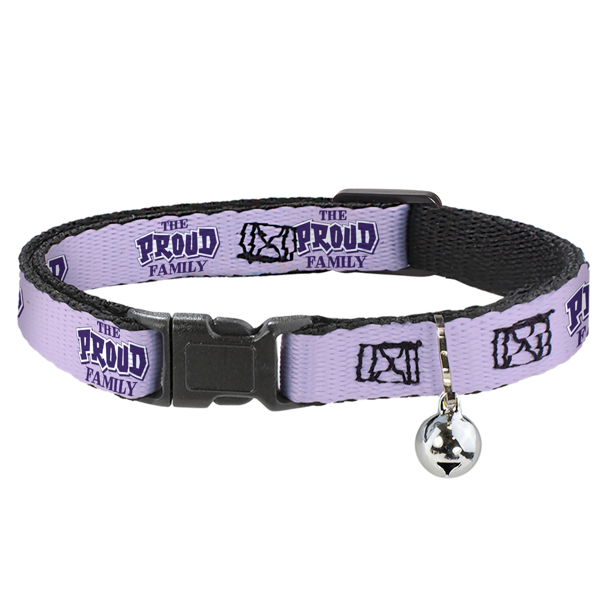 Breakaway Cat Collar with Bell - THE PROUD FAMILY Title Logo Purples Breakaway Cat Collars Disney