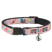 Cat Collar Breakaway with Bell - The Little Mermaid Flounder and Sebastian Under the Sea Pinks Breakaway Cat Collars Disney
