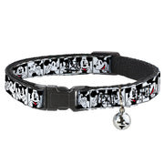 Breakaway Cat Collar with Bell - Mickey Mouse Expression Blocks White/Black/Red Breakaway Cat Collars Disney