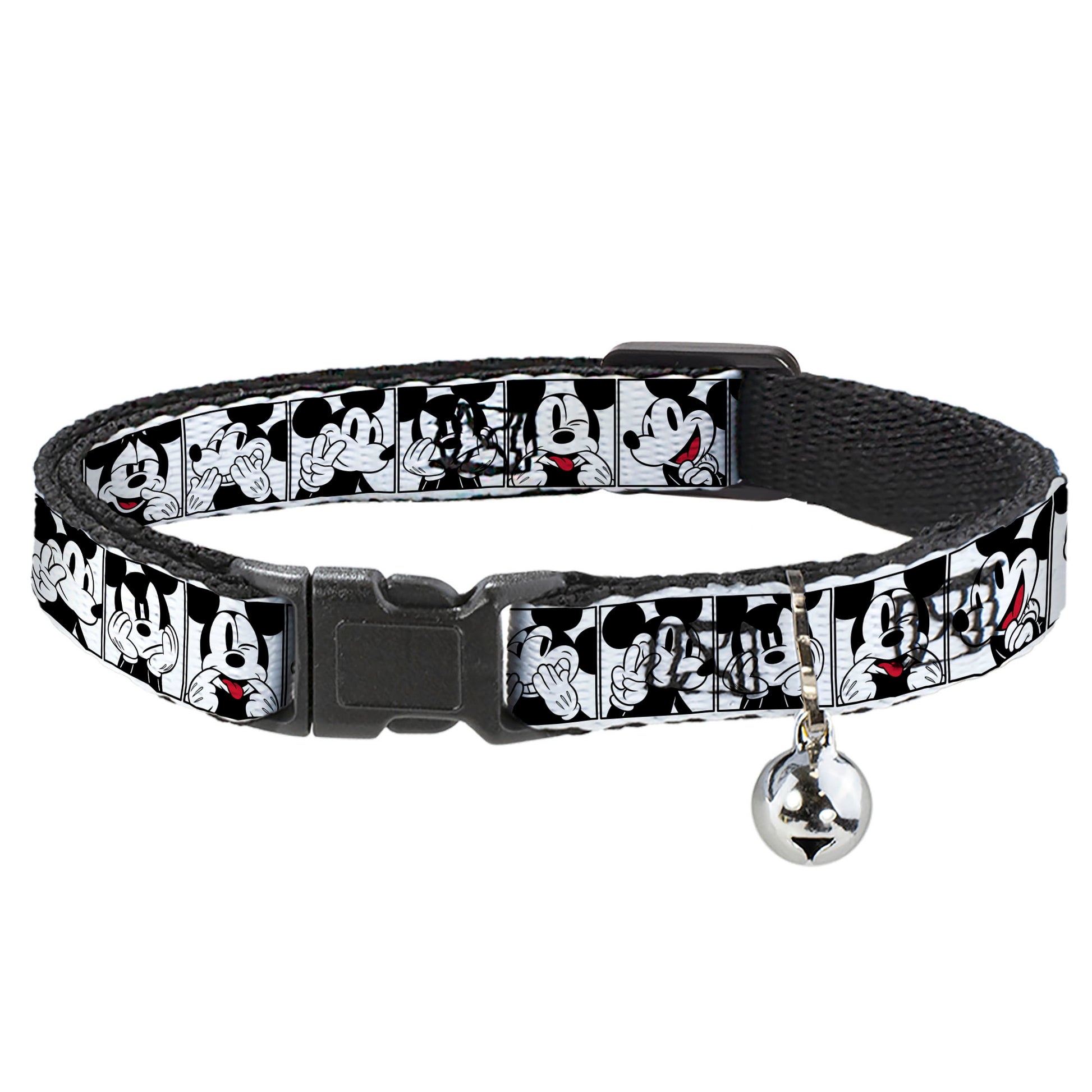 Breakaway Cat Collar with Bell - Mickey Mouse Expression Blocks White/Black/Red Breakaway Cat Collars Disney
