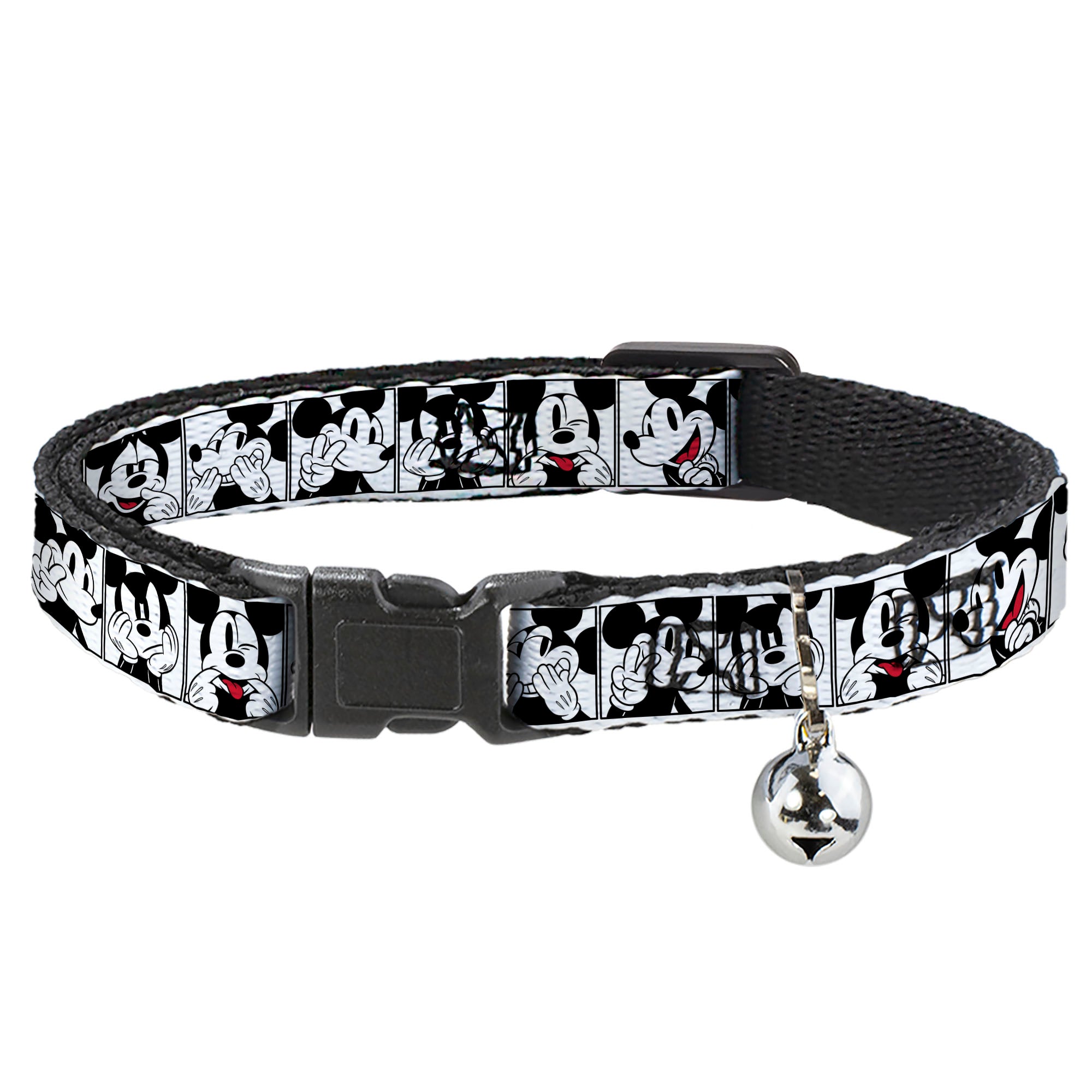 Breakaway Cat Collar with Bell - Mickey Mouse Expression Blocks White/Black/Red Breakaway Cat Collars Disney