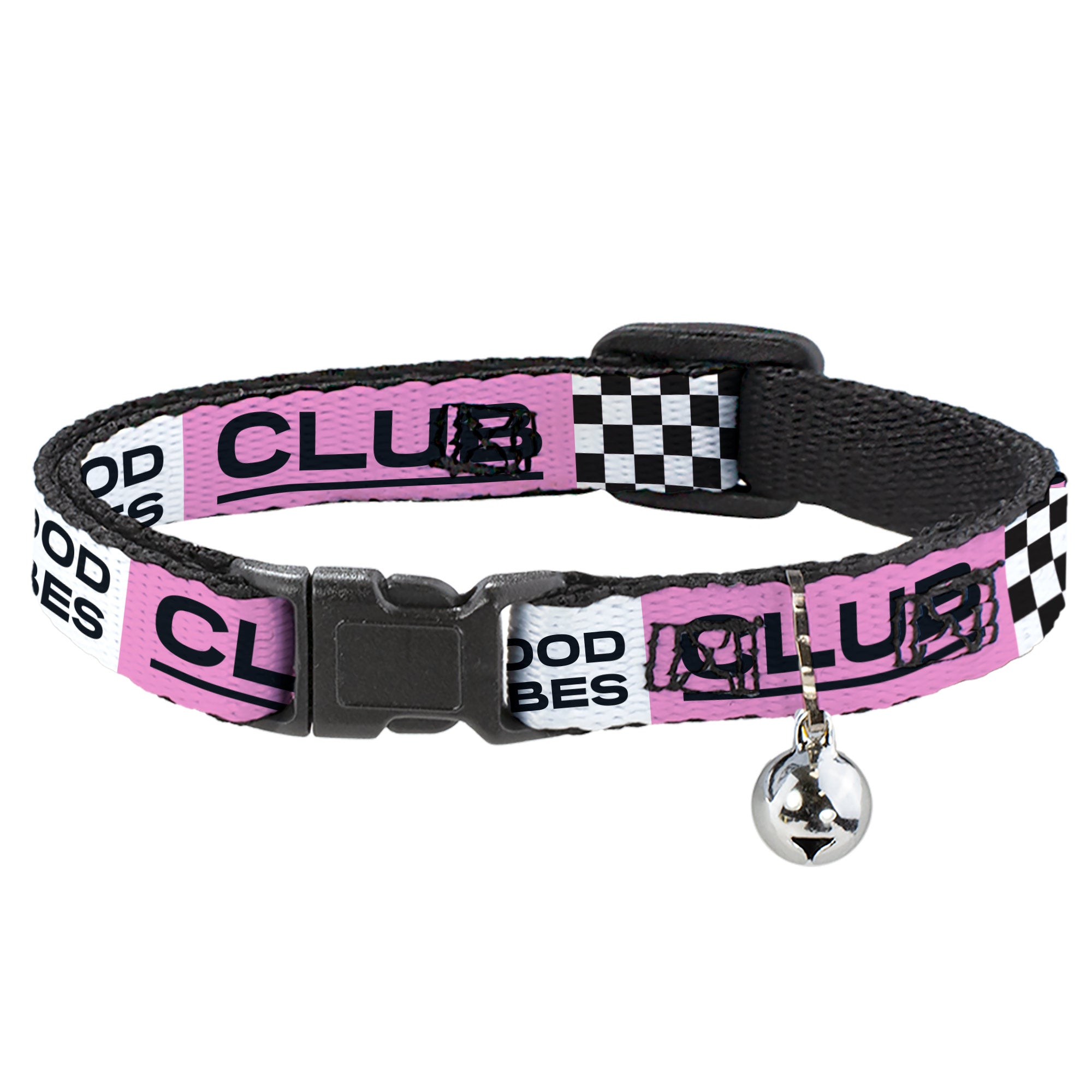 Breakaway Cat Collar with Bell - Sensational Six GOOD VIBES CLUB Pose Blocks Multi Color Breakaway Cat Collars Disney   