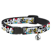 Breakaway Cat Collar with Bell - Sensational Six Buddy Pose Blocks White/Multi Color Breakaway Cat Collars Disney   