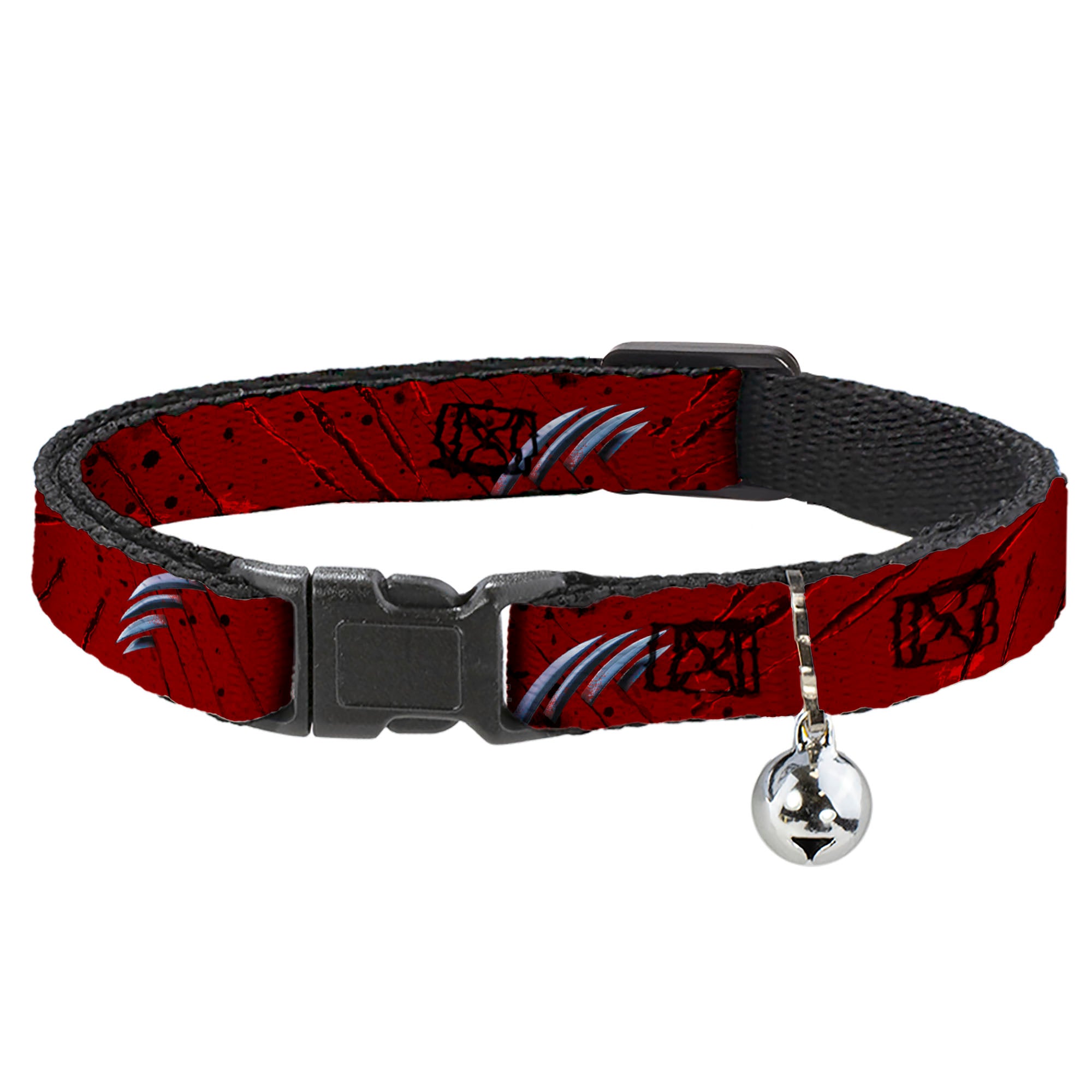 Cat Collar Breakaway - A NIGHTMARE ON ELM STREET Freddy's Hand Scratching Reds Black Gray Breakaway Cat Collars A Nightmare on Elm Street