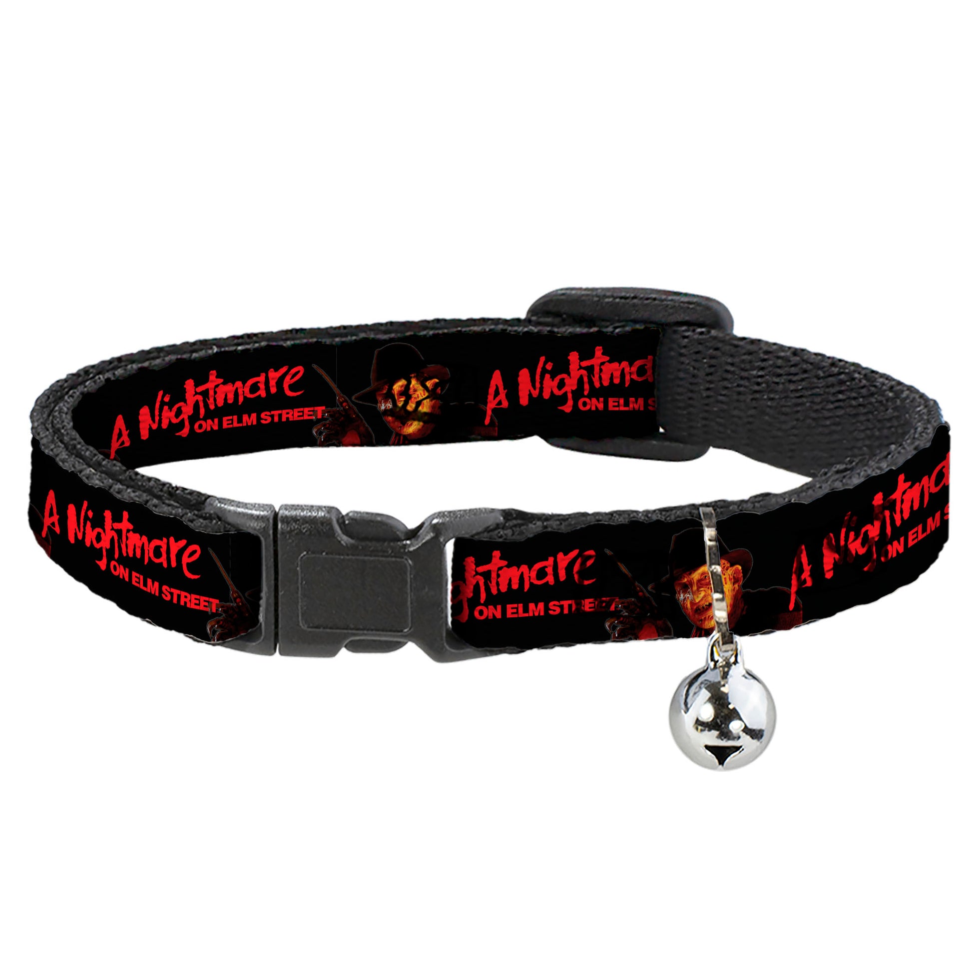 Breakaway Cat Collar with Bell - A NIGHTMARE ON ELM STREET Freddy Krueger Blade Glove Pose Black/Red Breakaway Cat Collars A Nightmare on Elm Street
