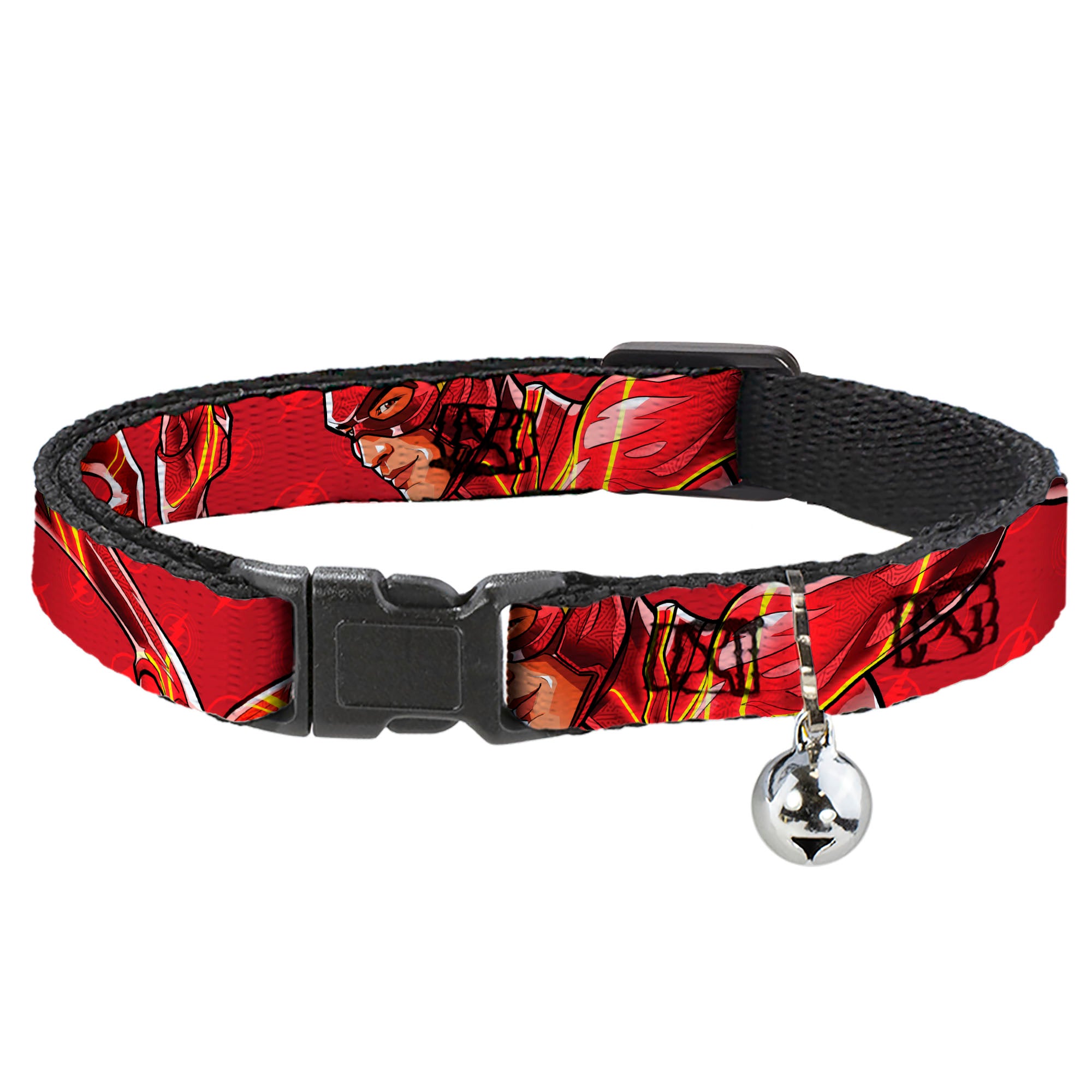 Breakaway Cat Collar with Bell - The Flash 2023 2-Poses Close-Up Reds Breakaway Cat Collars DC Comics