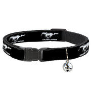 Cat Collar Breakaway - Ford Mustang Black White Logo REPEAT Breakaway Cat Collars Ford