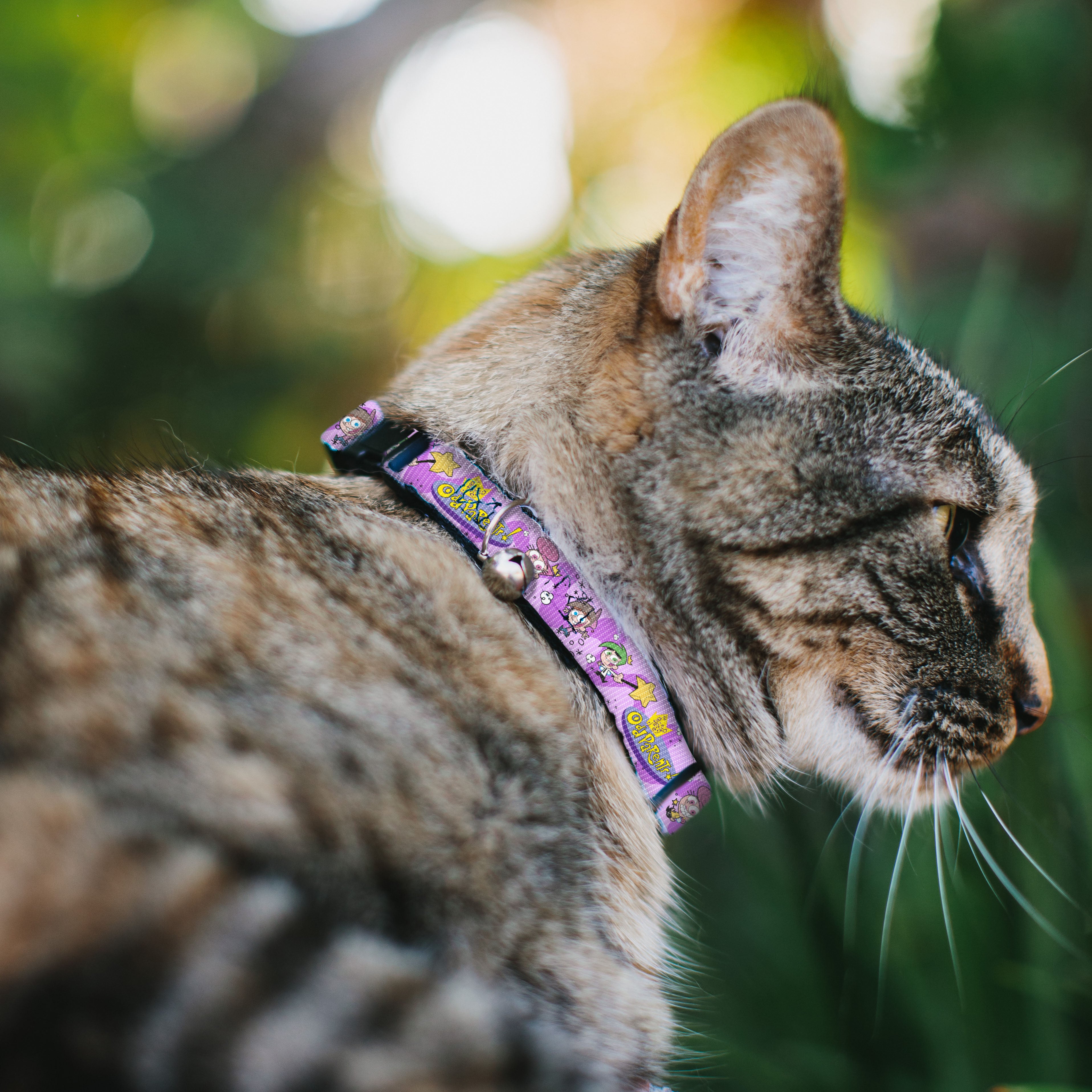 Breakaway Cat Collar with Bell - THE FAIRLY ODDPARENTS Timmy with Cosmo and Wanda Group Pose Pinks Breakaway Cat Collars The Fairly OddParents