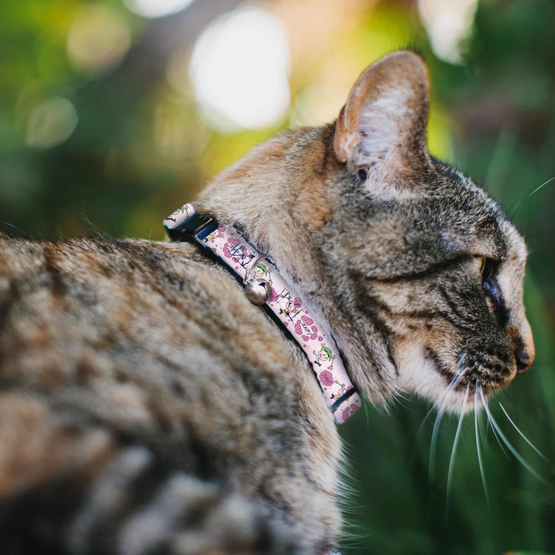 Breakaway Cat Collar with Bell - The Fairly OddParents Cosmo and Wanda Wish Poses Pink Breakaway Cat Collars The Fairly OddParents