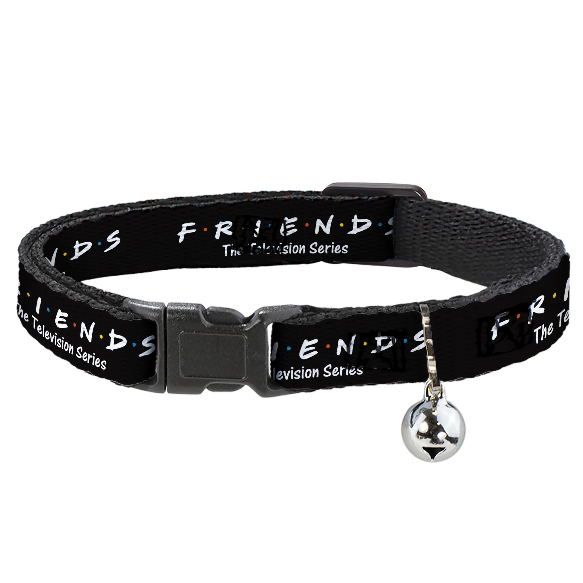 Cat Collar Breakaway - FRIENDS-THE TELEVISION SERIES Logo Black White Multi Color Breakaway Cat Collars Friends