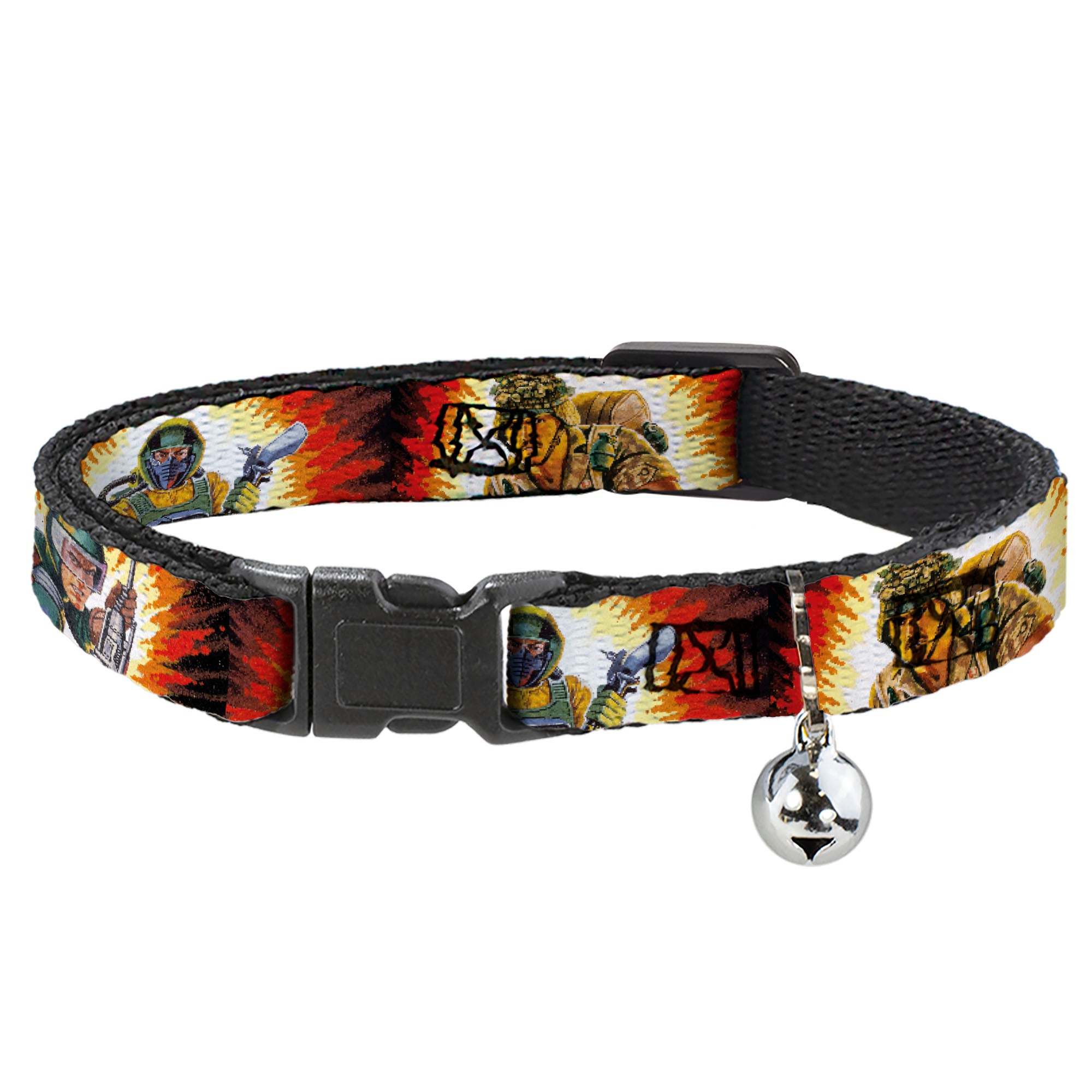 Breakaway Cat Collar with Bell - GI Joe Retro Footloose Flash Air Tight Character File Card Explosion Poses
