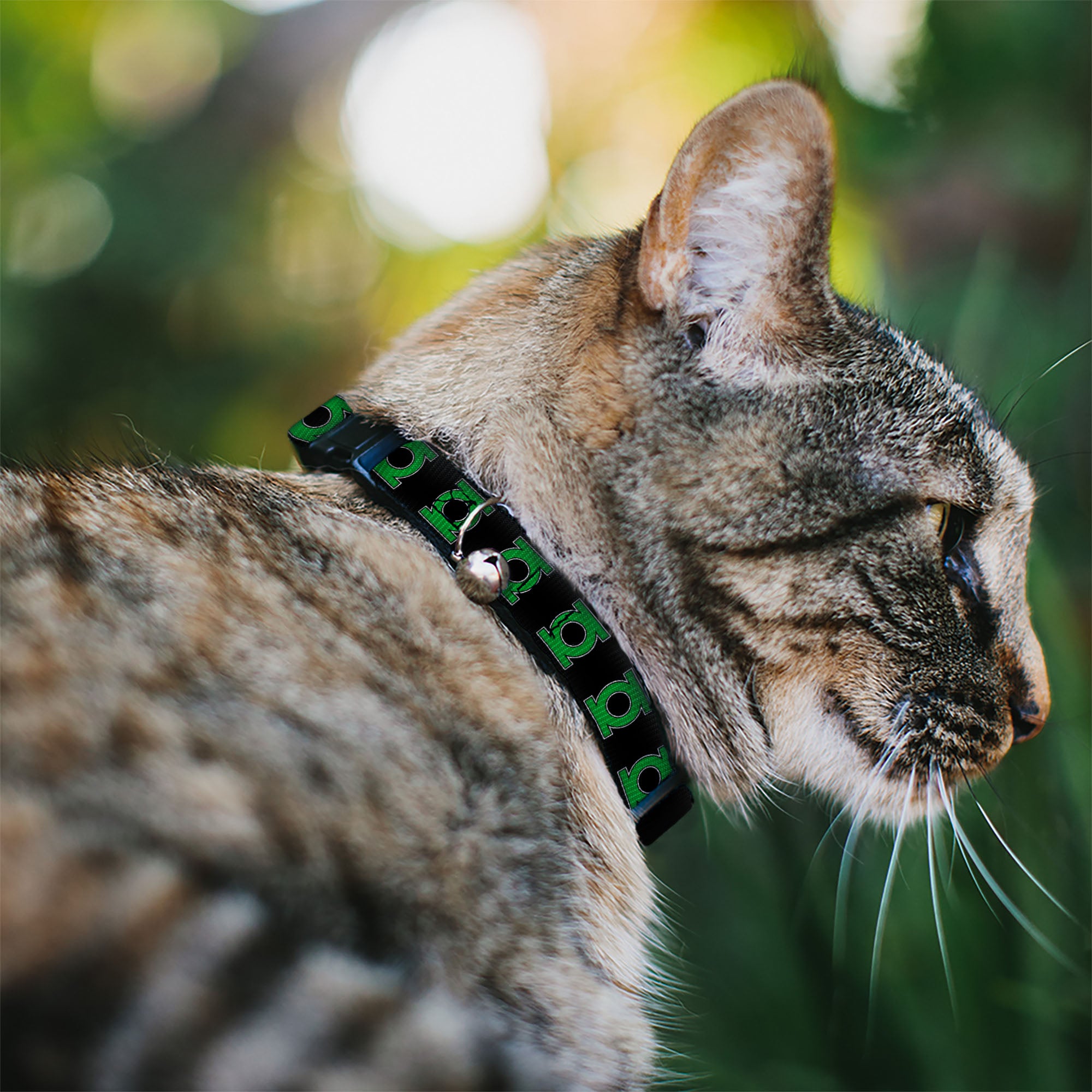Cat Collar Breakaway - Green Lantern Logo Black Green Breakaway Cat Collars DC Comics