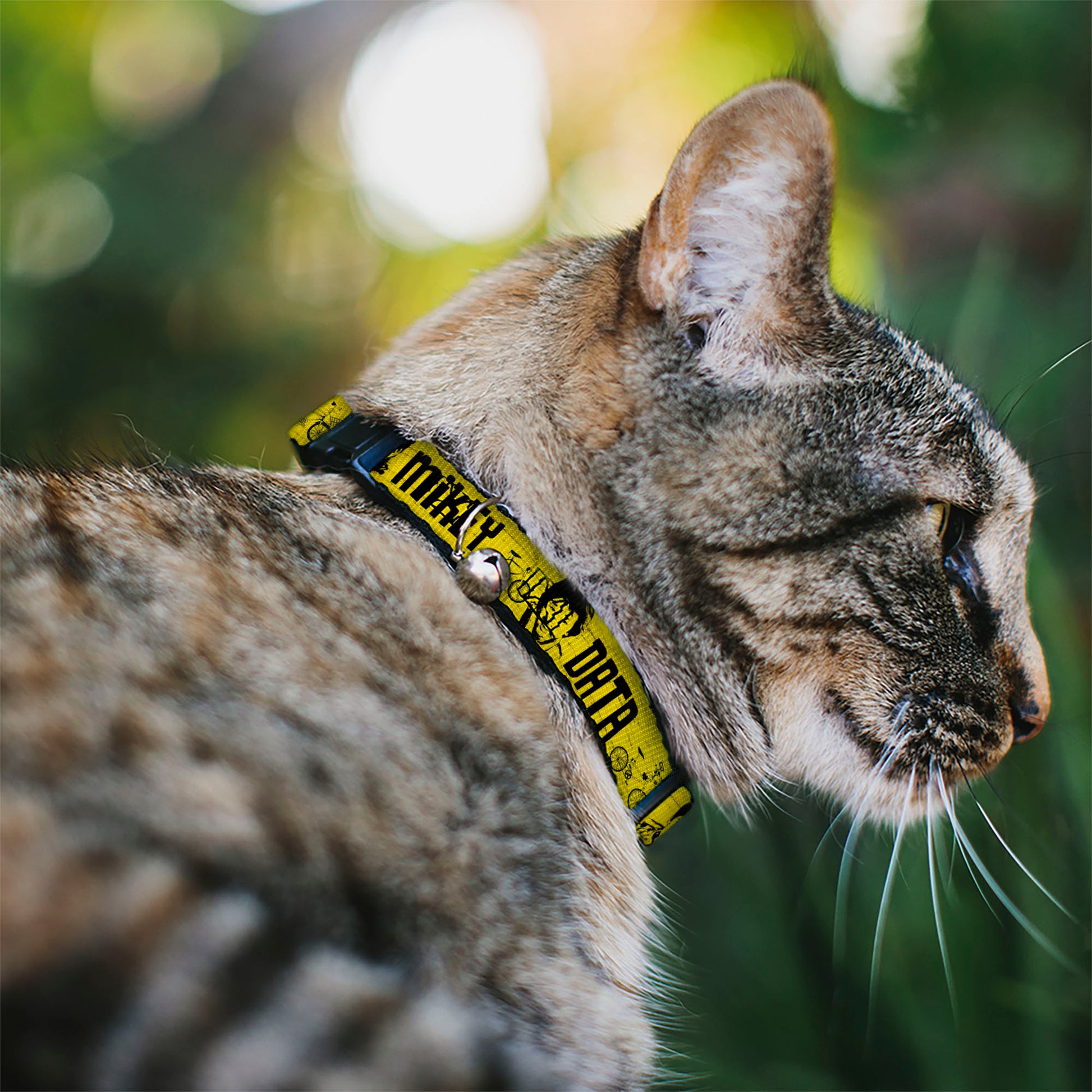 Breakaway Cat Collar with Bell - THE GOONIES CHUNK MIKEY DATA MOUTH Icons and Title Logo Yellow/Black Breakaway Cat Collars The Goonies