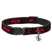 Cat Collar Breakaway with Bell - HOUSE OF THE DRAGON Dragon Icon Black Red White Breakaway Cat Collars House of the Dragon