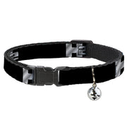 Cat Collar Breakaway - H2 Black Silver Logo REPEAT Breakaway Cat Collars GM General Motors