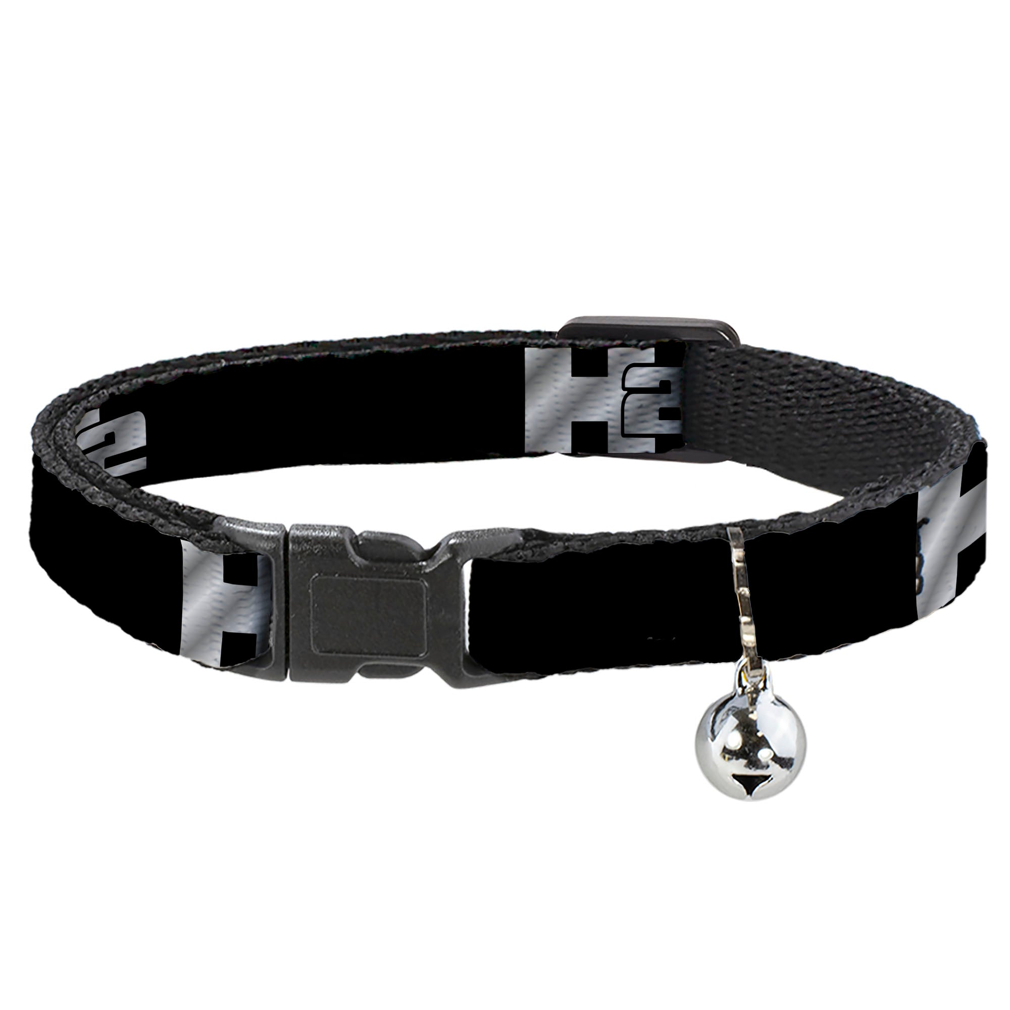 Cat Collar Breakaway - H2 Black Silver Logo REPEAT Breakaway Cat Collars GM General Motors