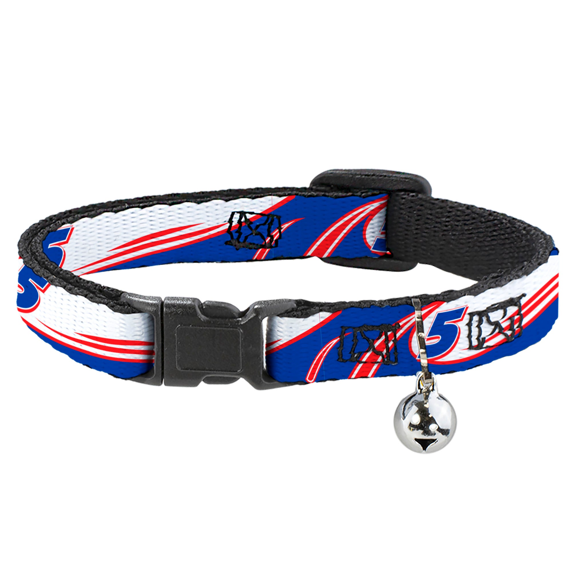 Breakaway Cat Collar with Bell - Kyle Larson #5 Car Scheme White/Blue/Red Breakaway Cat Collars Hendrick Motorsports