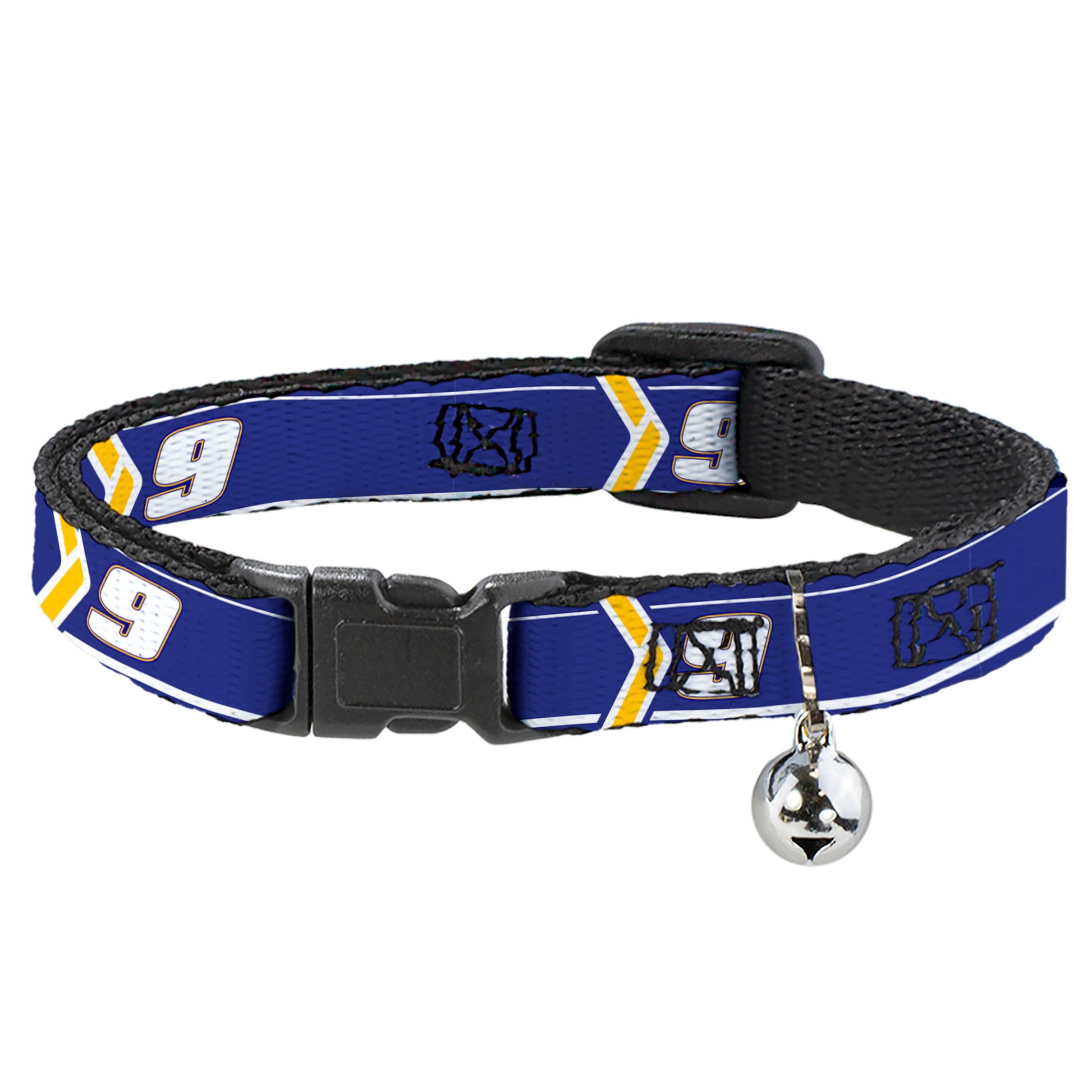 Breakaway Cat Collar with Bell - Chase Elliott #9 Car Scheme Blue/Yellow/White Breakaway Cat Collars Hendrick Motorsports