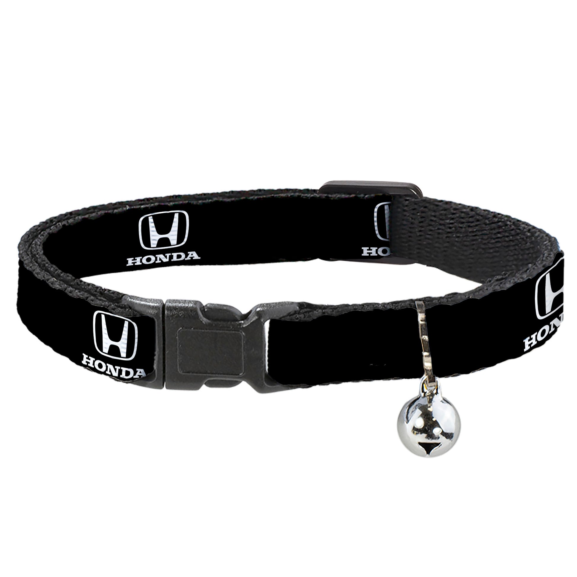Breakaway Cat Collar with Bell - Honda Logo Black/White Breakaway Cat Collars Honda