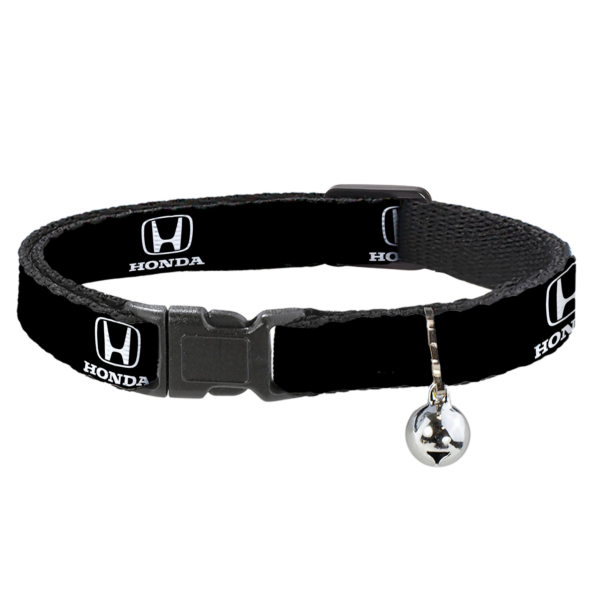 Breakaway Cat Collar with Bell - Honda Logo Black/White Breakaway Cat Collars Honda