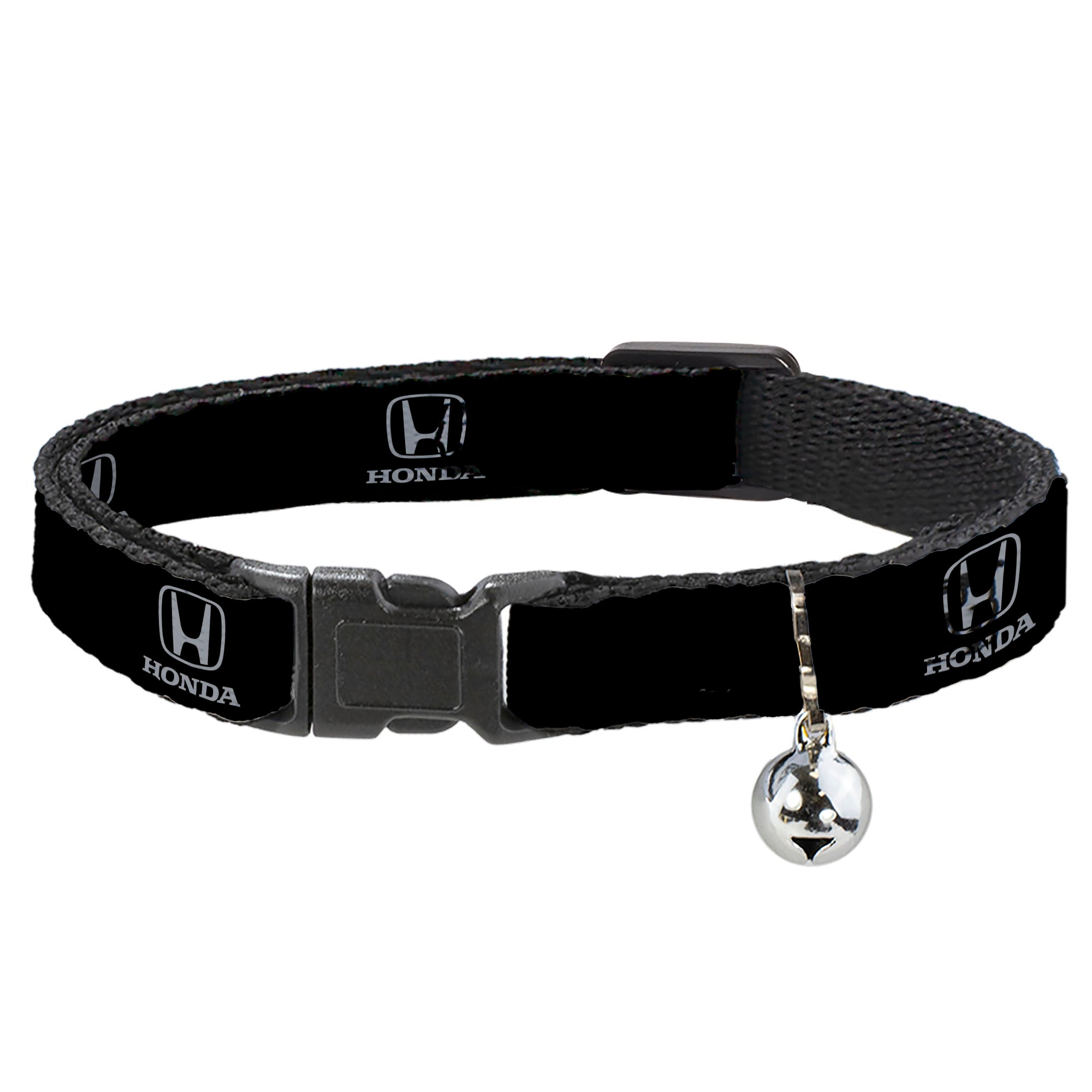 Breakaway Cat Collar with Bell - Honda Logo Black/Silver Breakaway Cat Collars Honda