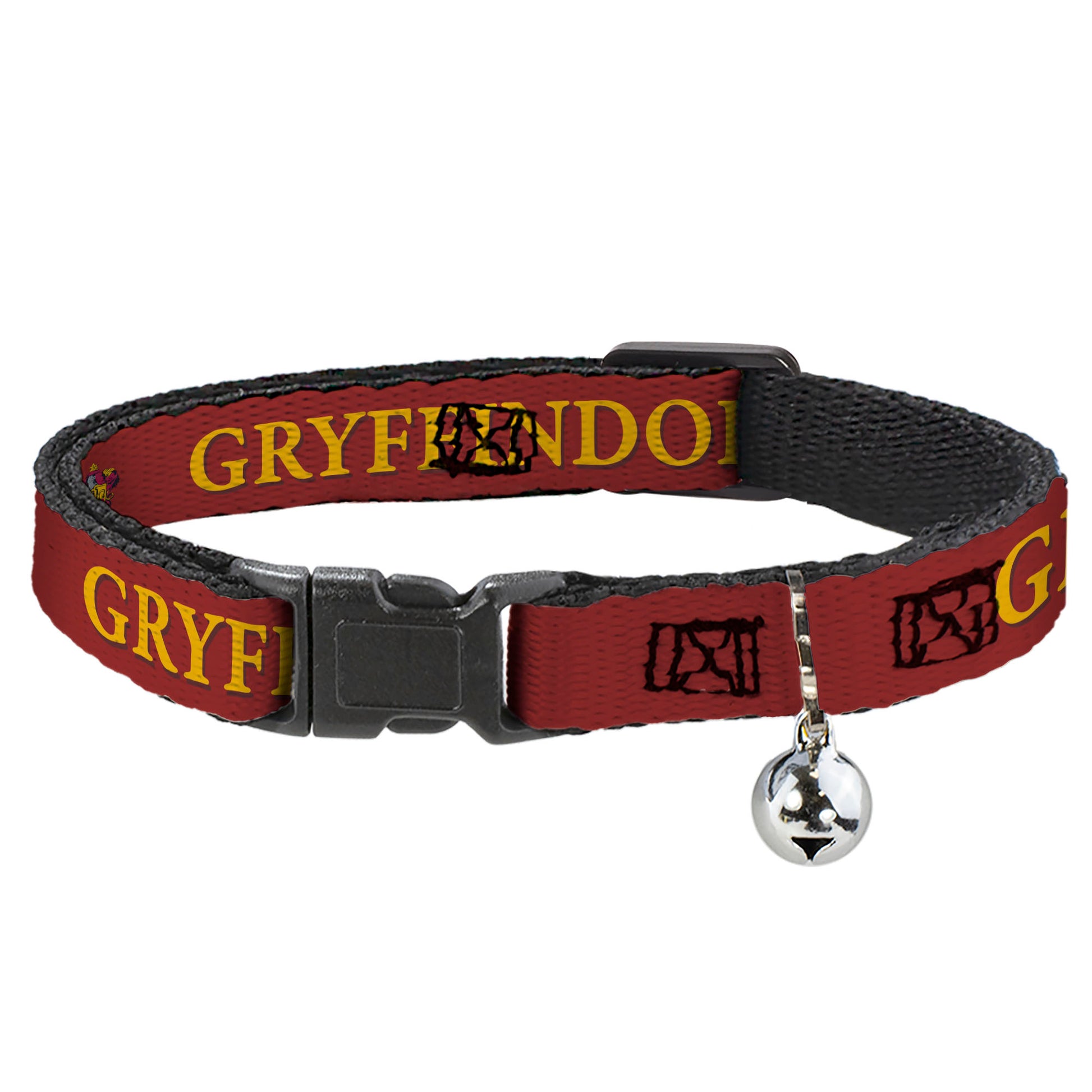 Cat Collar Breakaway with Bell - Harry Potter GRYFFINDOR & Crest Black/Red Breakaway Cat Collars Harry Potter