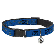 Cat Collar Breakaway with Bell - Harry Potter RAVENCLAW & Crest Blue/Black Breakaway Cat Collars Harry Potter