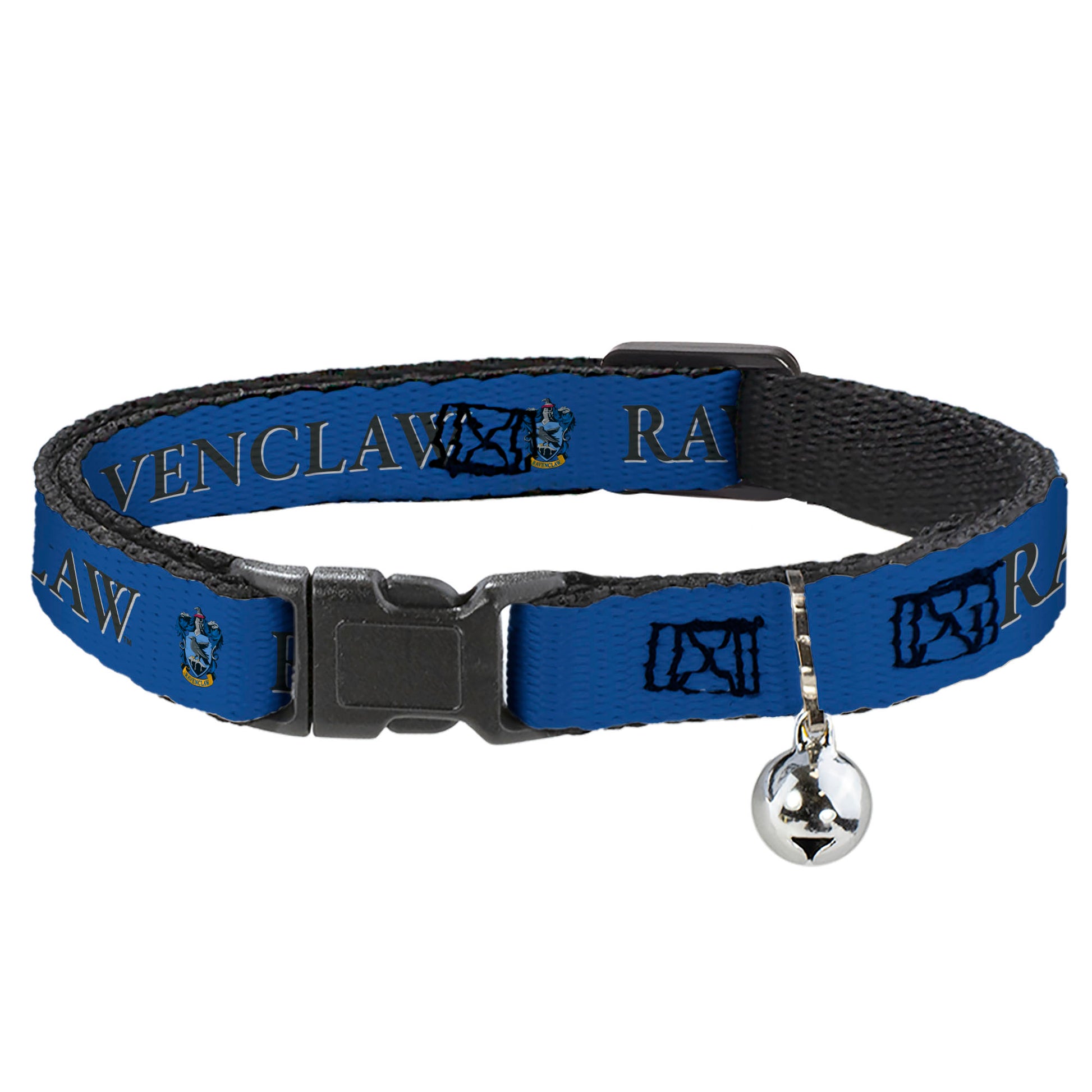 Cat Collar Breakaway with Bell - Harry Potter RAVENCLAW & Crest Blue/Black Breakaway Cat Collars Harry Potter