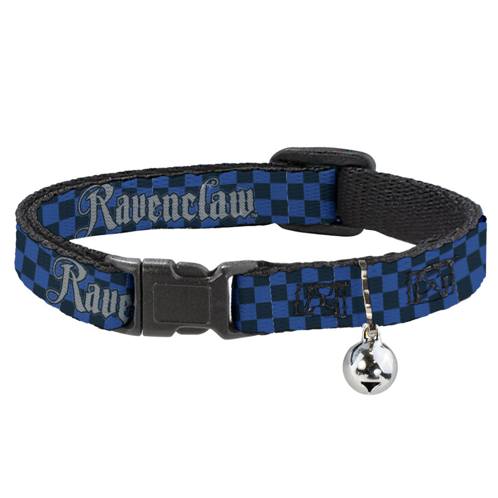 Breakaway Cat Collar with Bell - Harry Potter RAVENCLAW Checker Blues/Grays Breakaway Cat Collars Harry Potter