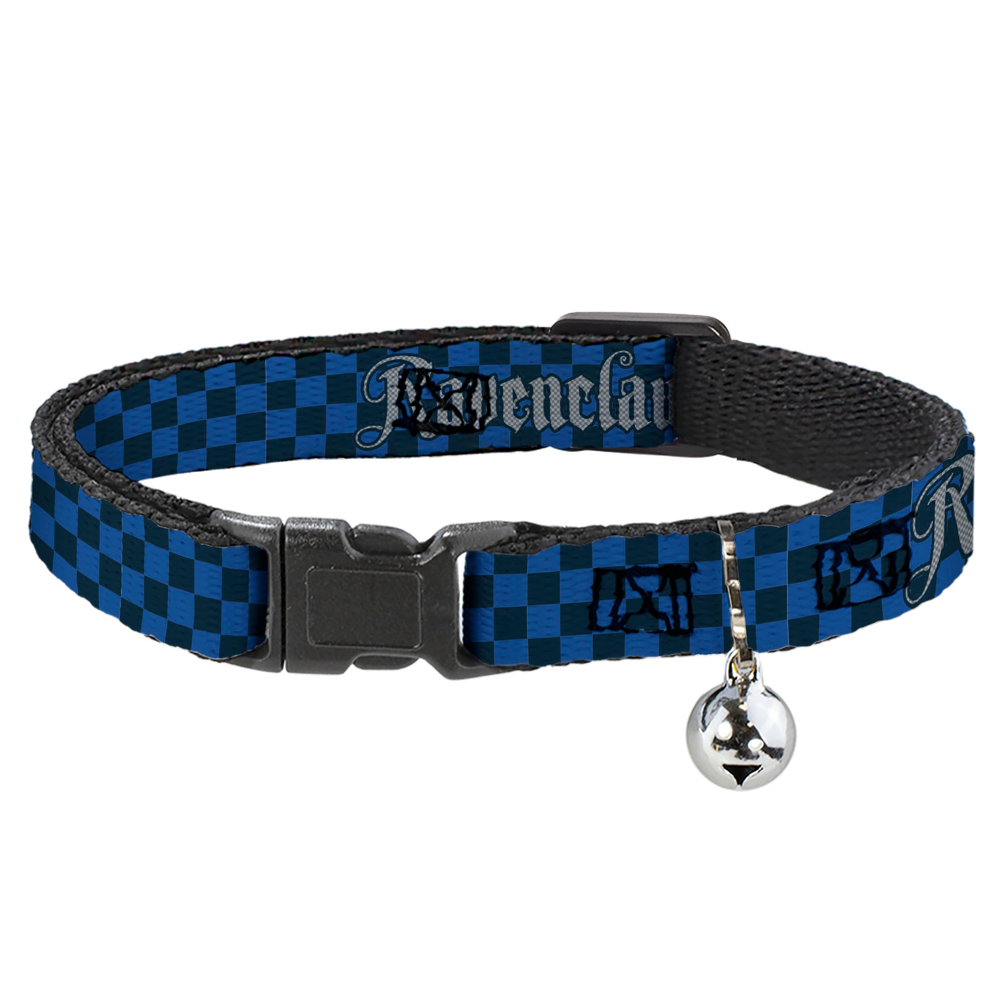 Breakaway Cat Collar with Bell - Harry Potter RAVENCLAW Checker Blues/Grays Breakaway Cat Collars Harry Potter