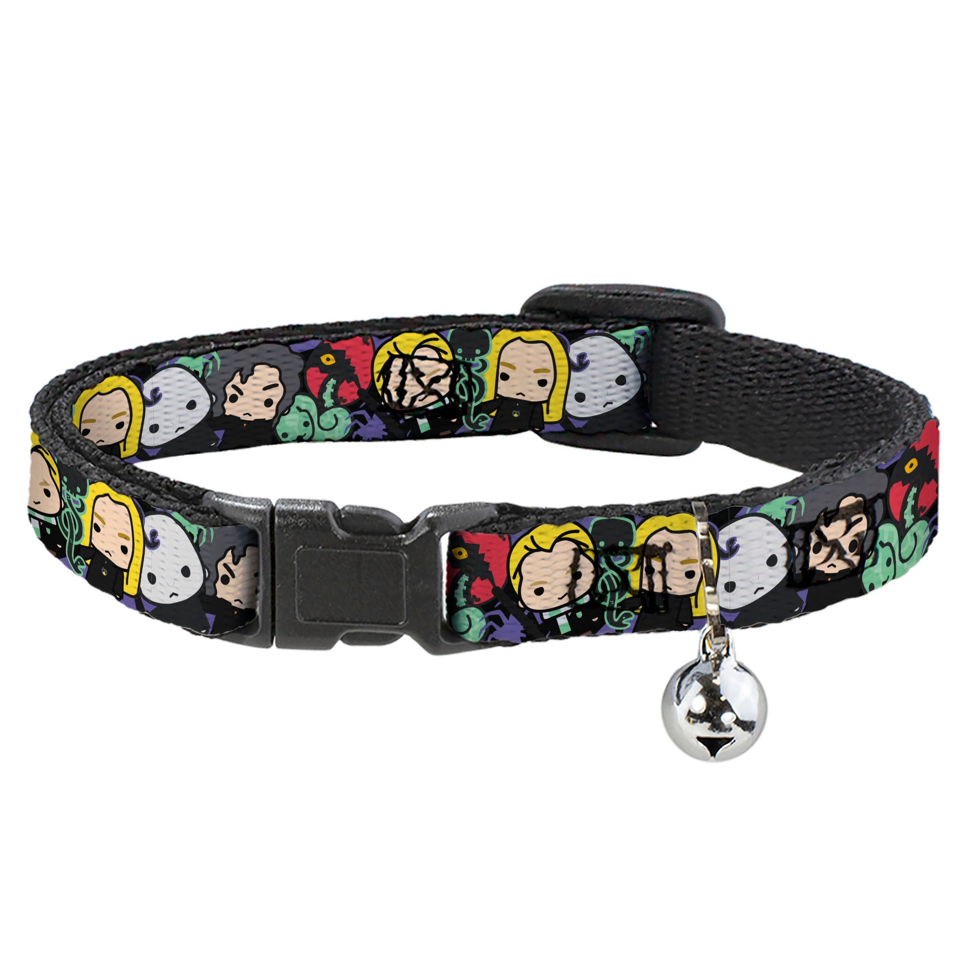 Breakaway Cat Collar with Bell - Harry Potter Chibi Slytherin House Characters and Icons Breakaway Cat Collars Harry Potter