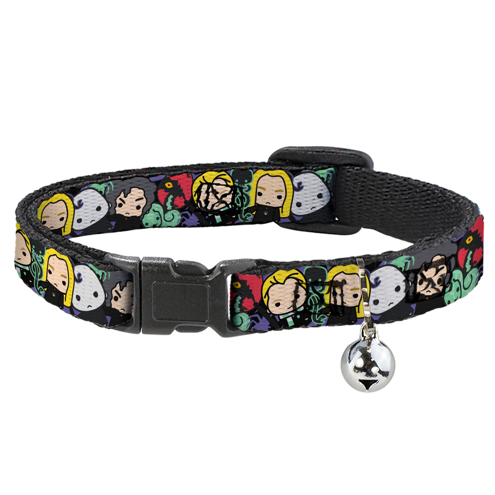 Breakaway Cat Collar with Bell - Harry Potter Chibi Slytherin House Characters and Icons Breakaway Cat Collars Harry Potter