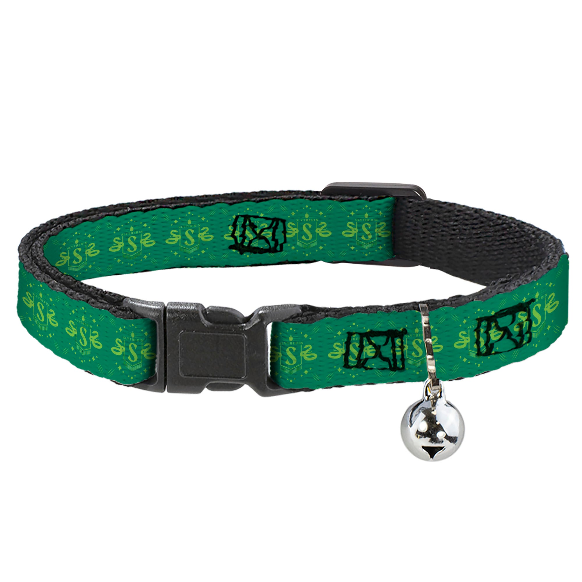 Breakaway Cat Collar with Bell - Harry Potter Slytherin House Pride Banner Greens Breakaway Cat Collars Harry Potter