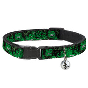 MARVEL COMICS Cat Collar Breakaway - The Hulk Stacked Breakaway Cat Collars Marvel Comics