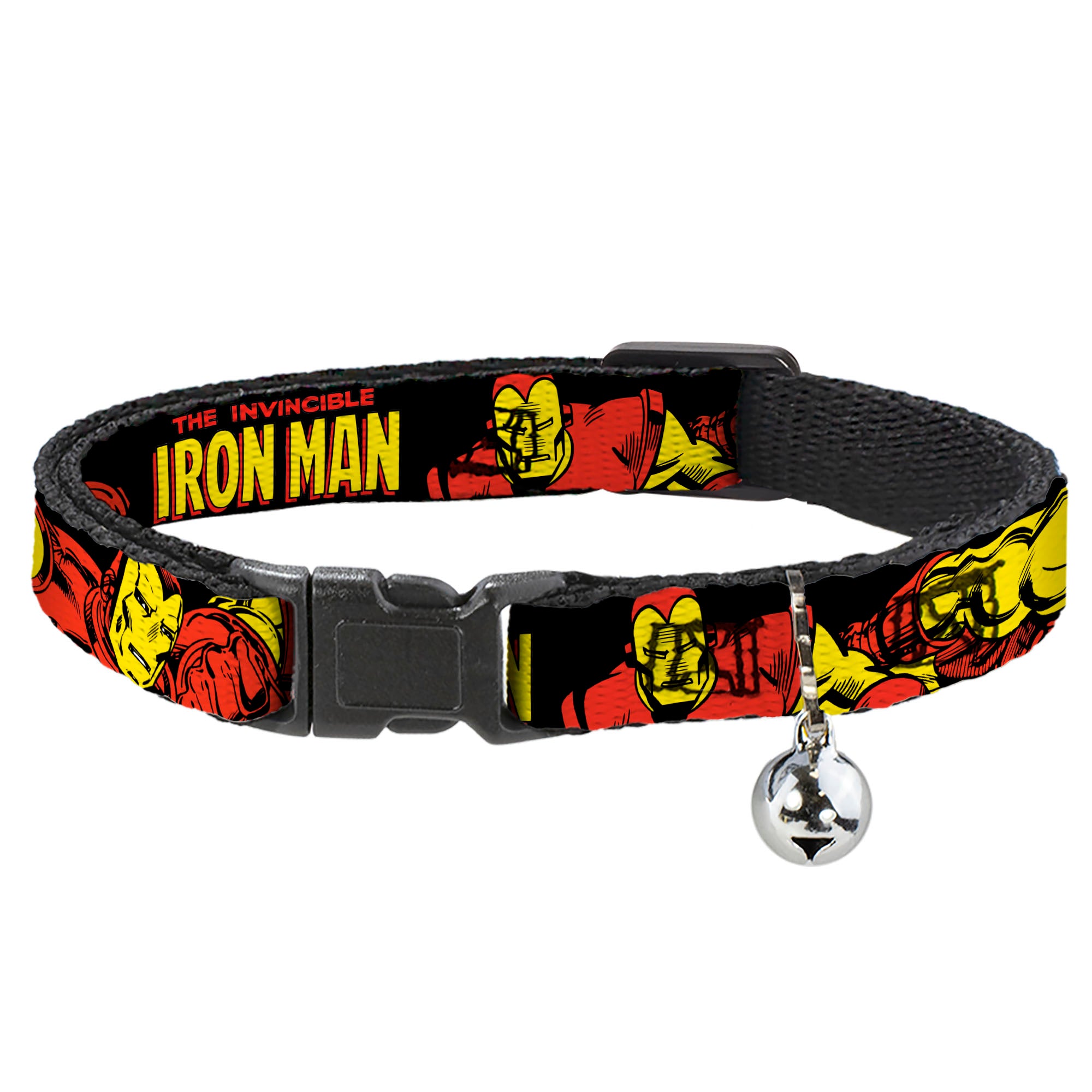 Cat Collar Breakaway - THE INVINCIBLE IRON MAN Action Poses Black Red Yellow Breakaway Cat Collars Marvel Comics