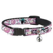 Breakaway Cat Collar with Bell - Invader Zim GIR and Piggy Doddles White/Black Breakaway Cat Collars Invader Zim