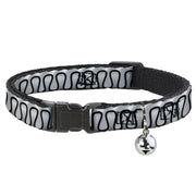 Cat Collar Breakaway - Harley Quinn's Collar Ruffle White Black Breakaway Cat Collars DC Comics