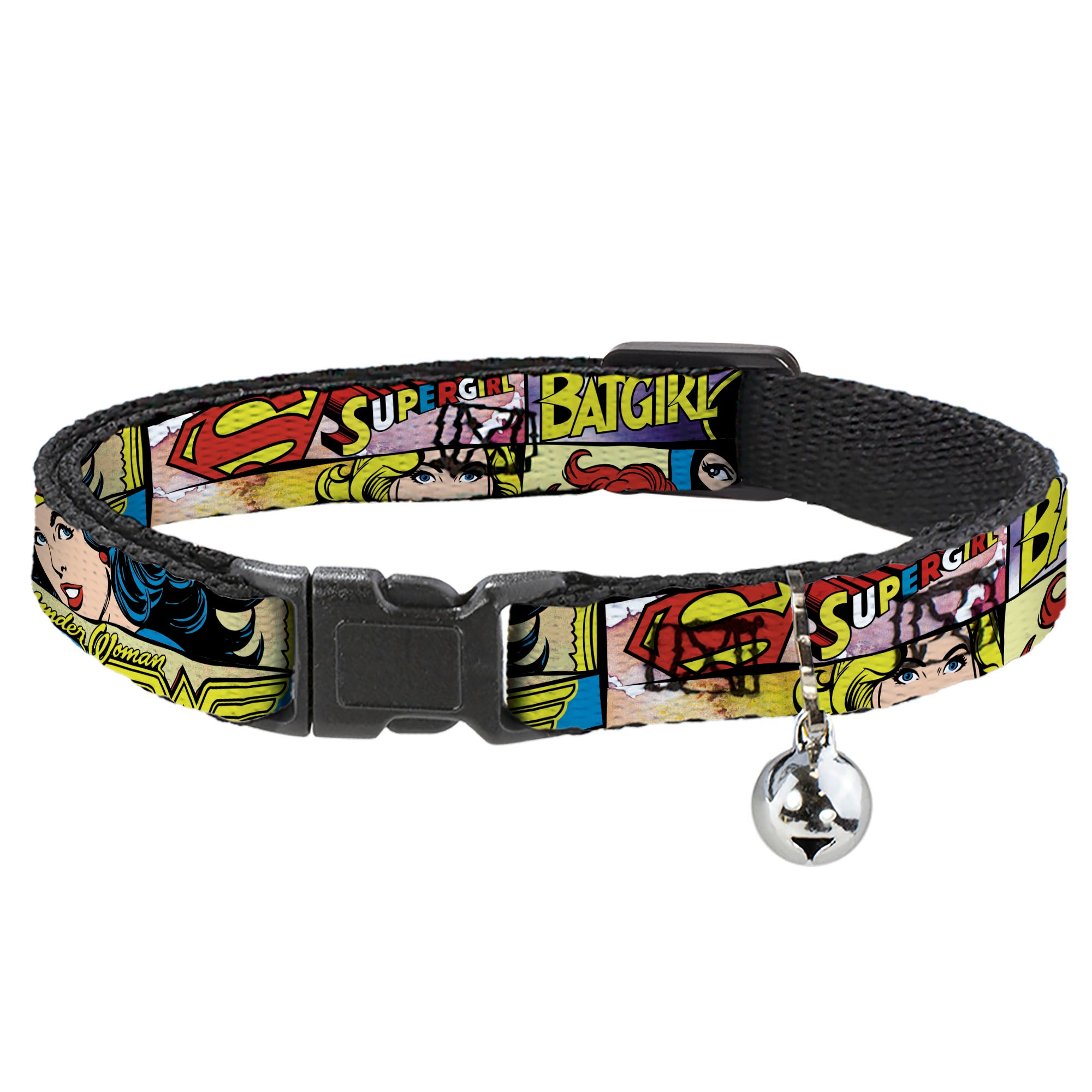 Cat Collar Breakaway - Superheroines Wonder Woman Supergirl Batgirl Breakaway Cat Collars DC Comics