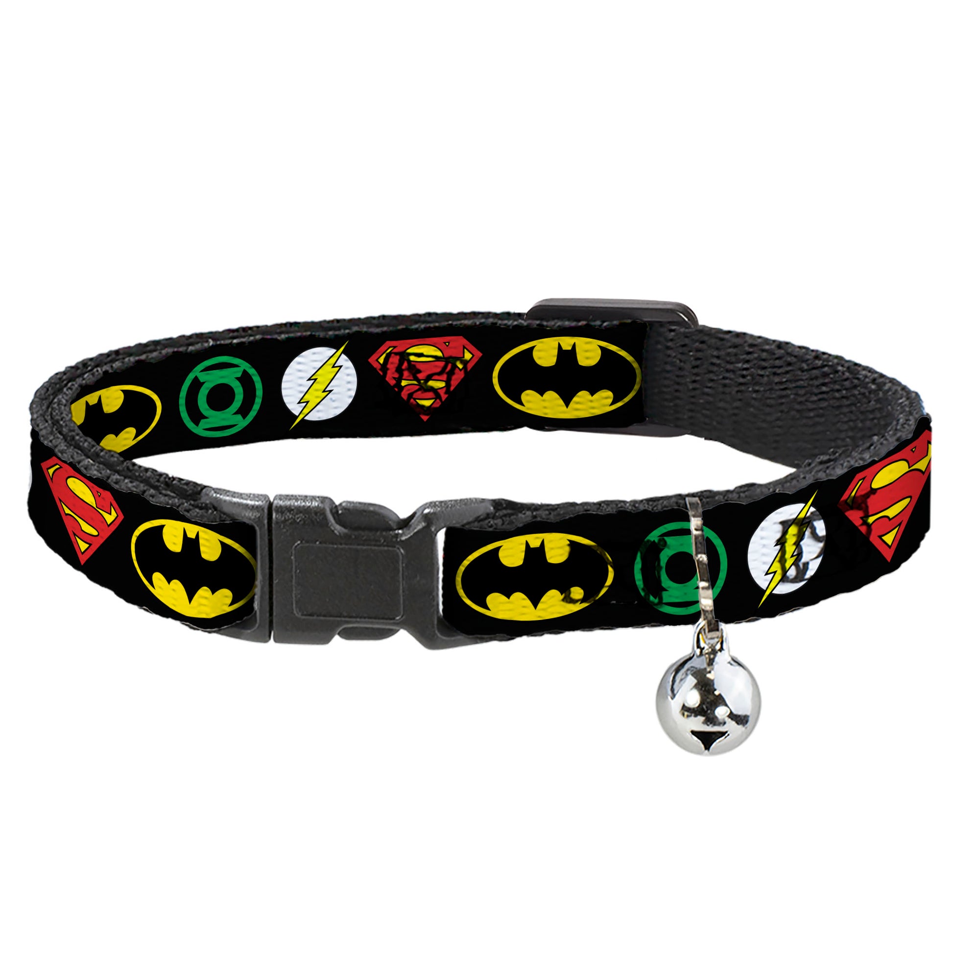 Cat Collar Breakaway - Justice League Superhero Logos Breakaway Cat Collars DC Comics