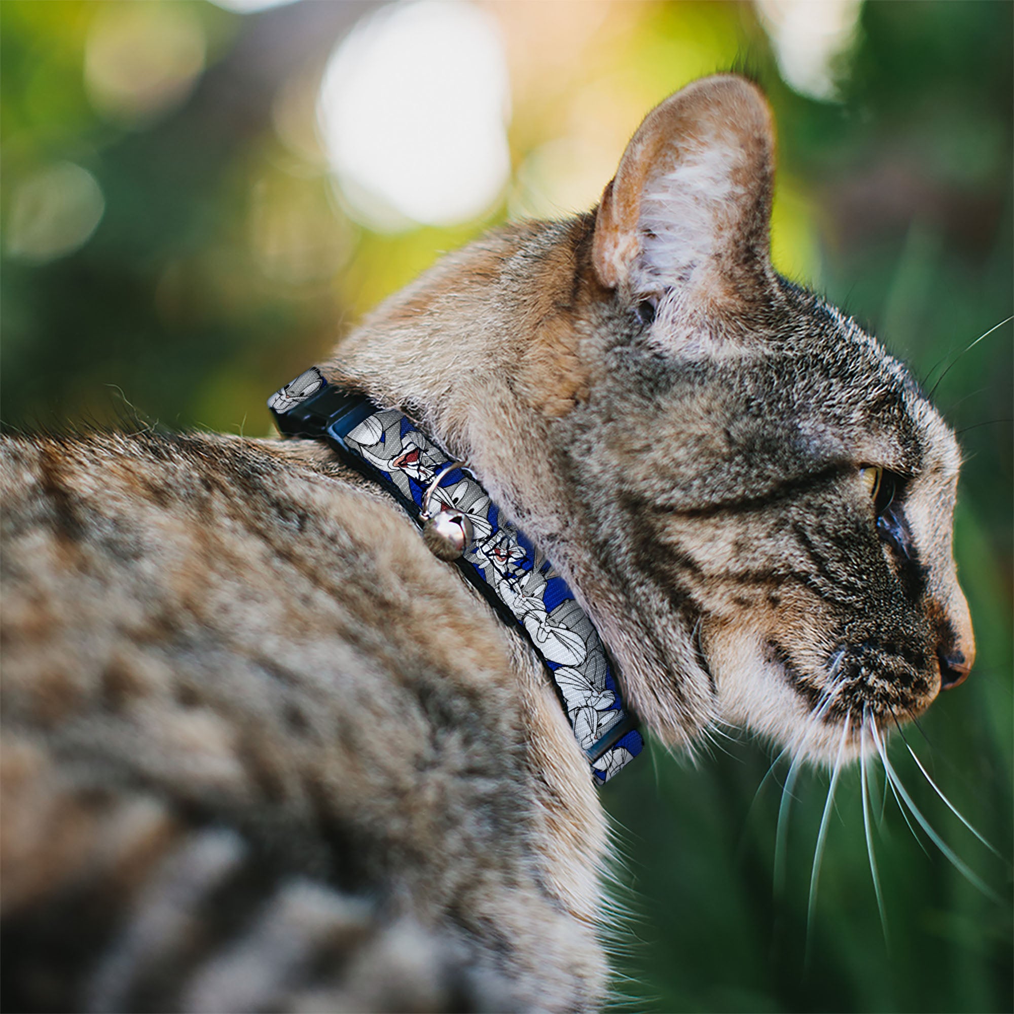 Cat Collar Breakaway - Bugs Bunny CLOSE-UP Poses Blue Breakaway Cat Collars Looney Tunes