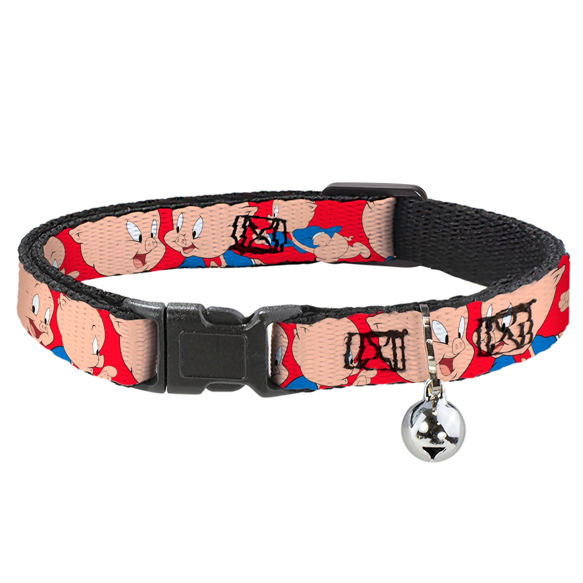 Cat Collar Breakaway - Porky Pig Expressions Red Breakaway Cat Collars Looney Tunes